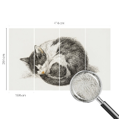 Peel and stick fototapet med motiv av en bedårande kattunge