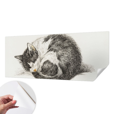 Peel and stick fototapet med motiv av en bedårande kattunge