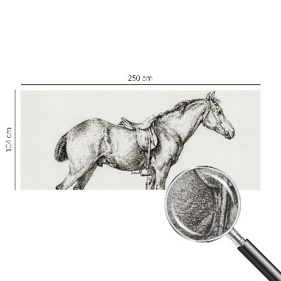 3D fototapet Skiss av en häst