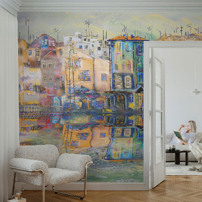 Fototapet för barn med motiv av en magisk stad