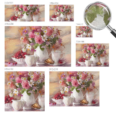Självhäftande fototapet med motiv av vildblommor