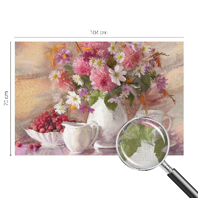 Självhäftande fototapet med motiv av vildblommor