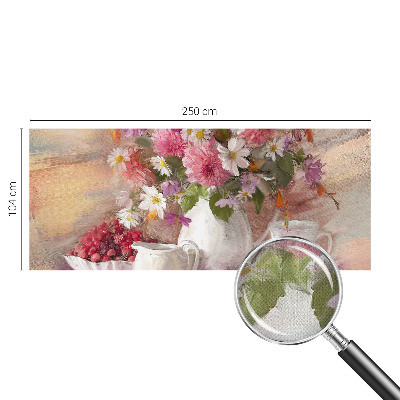 Självhäftande fototapet med motiv av vildblommor