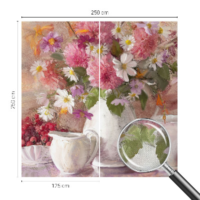 Självhäftande fototapet med motiv av vildblommor