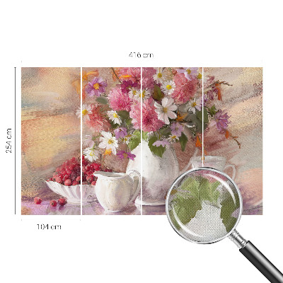 Självhäftande fototapet med motiv av vildblommor