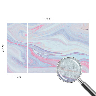 3D fototapet med pastellvirvel i mjuka färger