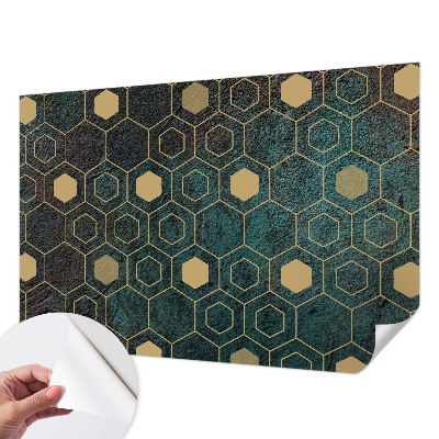 Självhäftande fototapet Geometriska hexagoner