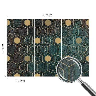 Självhäftande fototapet Geometriska hexagoner