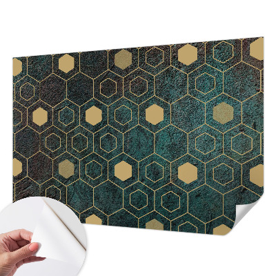 Självhäftande fototapet Geometriska hexagoner