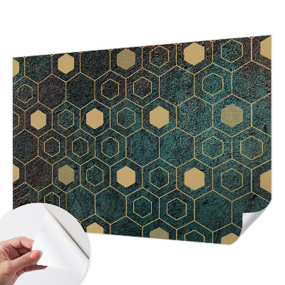 Självhäftande fototapet Geometriska hexagoner