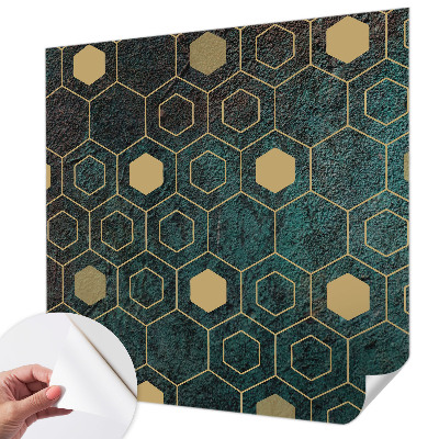 Självhäftande fototapet Geometriska hexagoner
