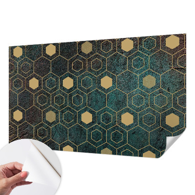 Självhäftande fototapet Geometriska hexagoner