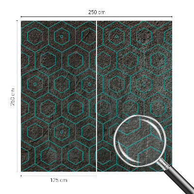 Peel and stick fototapet med ett geometriskt mönster