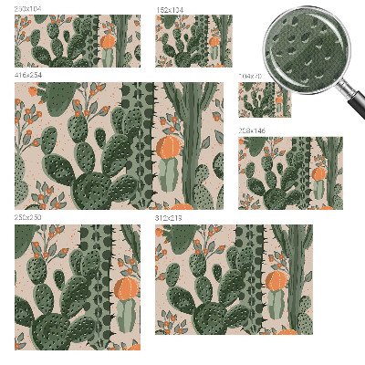 Fototapet för barn Gröna kaktusar