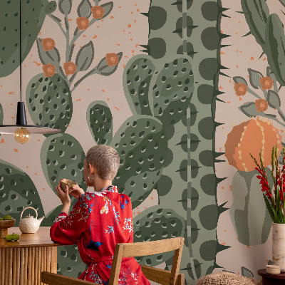 Fototapet för barn Gröna kaktusar