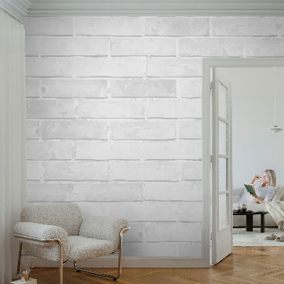 3D fototapet med motiv av en tegelvägg