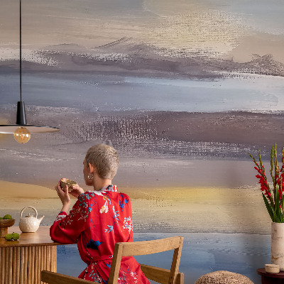 Fototapet barn med ett fridfullt landskap