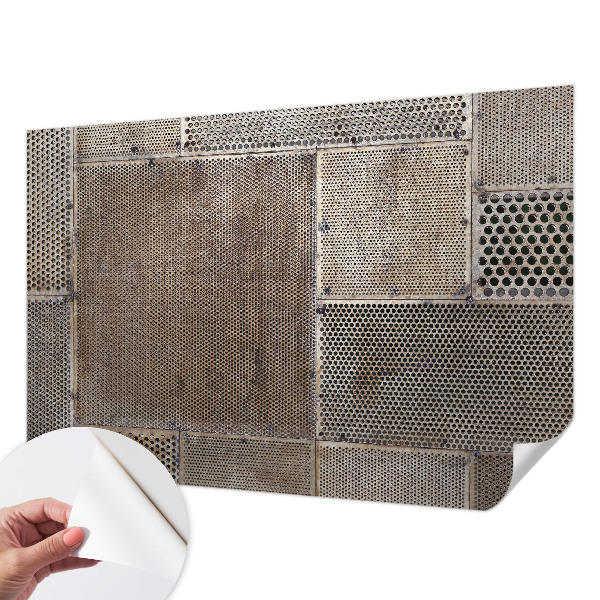 3D fototapet med metalliska mönster