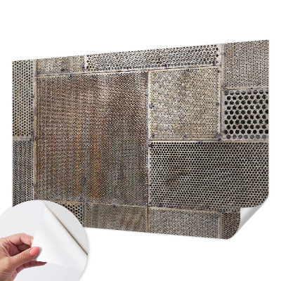3D fototapet med metalliska mönster