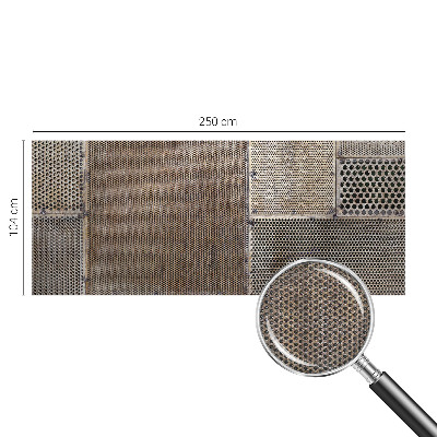 3D fototapet med metalliska mönster