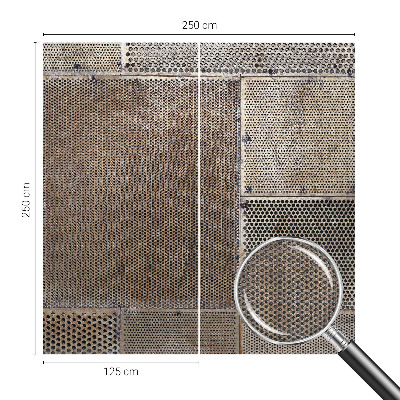 3D fototapet Metalliska mönster