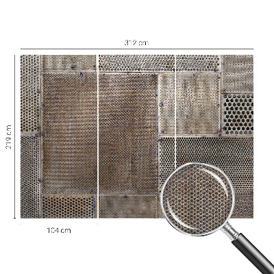 3D fototapet Metalliska mönster