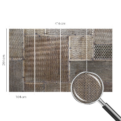 3D fototapet Metalliska mönster