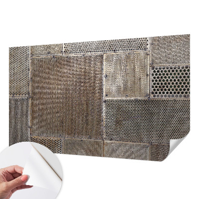 3D fototapet med metalliska mönster