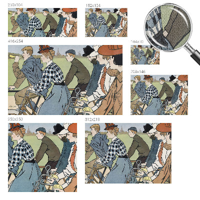 Självhäftande fotovägg med veterancyklistmotiv
