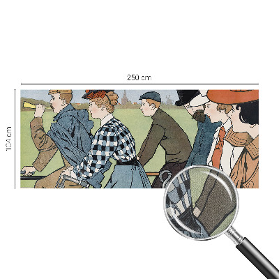Självhäftande fotovägg med veterancyklistmotiv