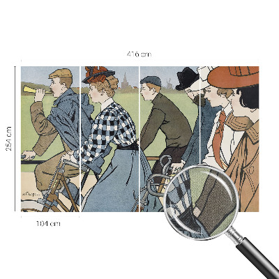 Självhäftande fotovägg Veterancyklister