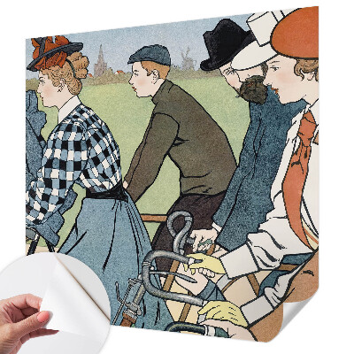 Självhäftande fotovägg Veterancyklister