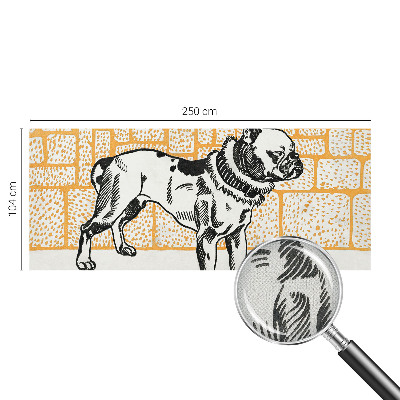 Peel and stick fototapet med motiv av en retrohund
