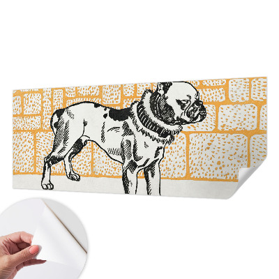 Peel and stick fototapet med motiv av en retrohund