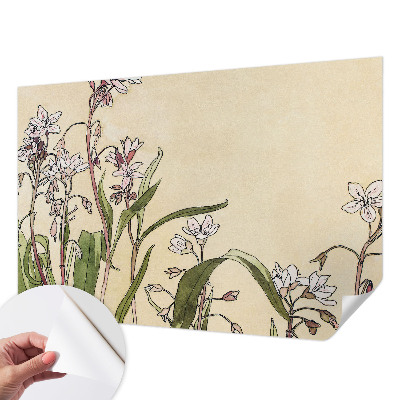 Fototapet barn med blommigt motiv som ger en elegant känsla