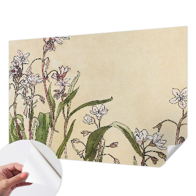 Fototapet barn med blommigt motiv som ger en elegant känsla