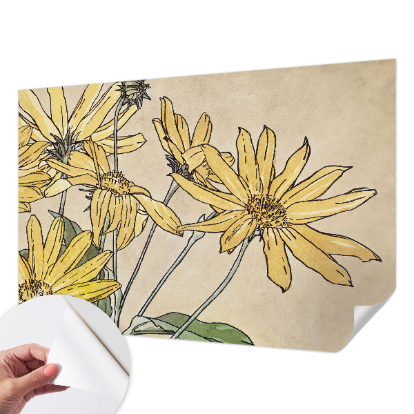 Fototapet för barn Akvarellblommor