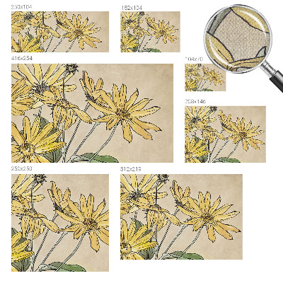 Fototapet för barn med akvarellblommor