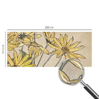 Fototapet för barn med akvarellblommor
