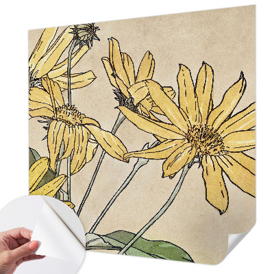 Fototapet för barn Akvarellblommor