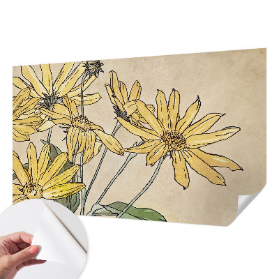 Fototapet för barn Akvarellblommor