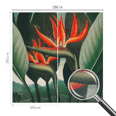 Peel and stick fototapet med motiv av exotiska blommor
