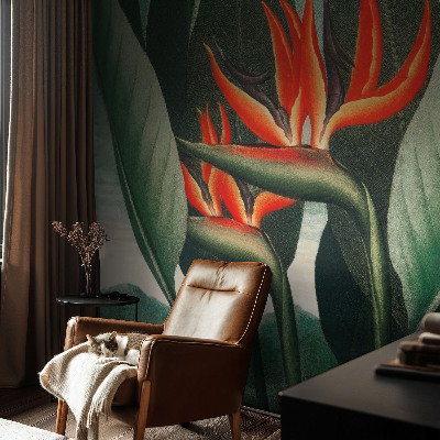 Peel and stick fototapet med motiv av exotiska blommor