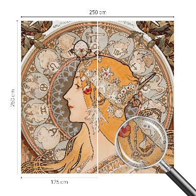 3D fototapet med zodiakiskt motiv i elegant design