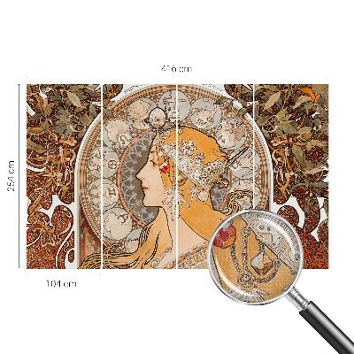3D fototapet med zodiakiskt motiv i elegant design