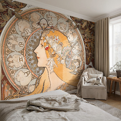 3D fototapet med zodiakiskt motiv i elegant design