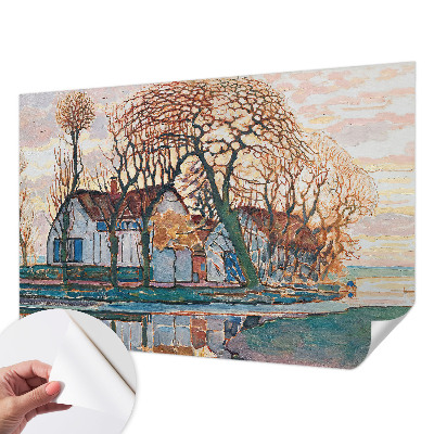 Självhäftande fotovägg med motiv av ett idylliskt landskap