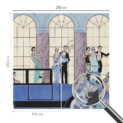 Självhäftande fototapet med art déco-motiv