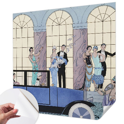 Självhäftande fototapet med art déco-motiv