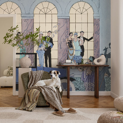 Självhäftande fototapet med art déco-motiv